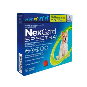 NexGard Spectra - Antiparasitario para perros de 7,6 a 15 Kg. (1 comprimido)