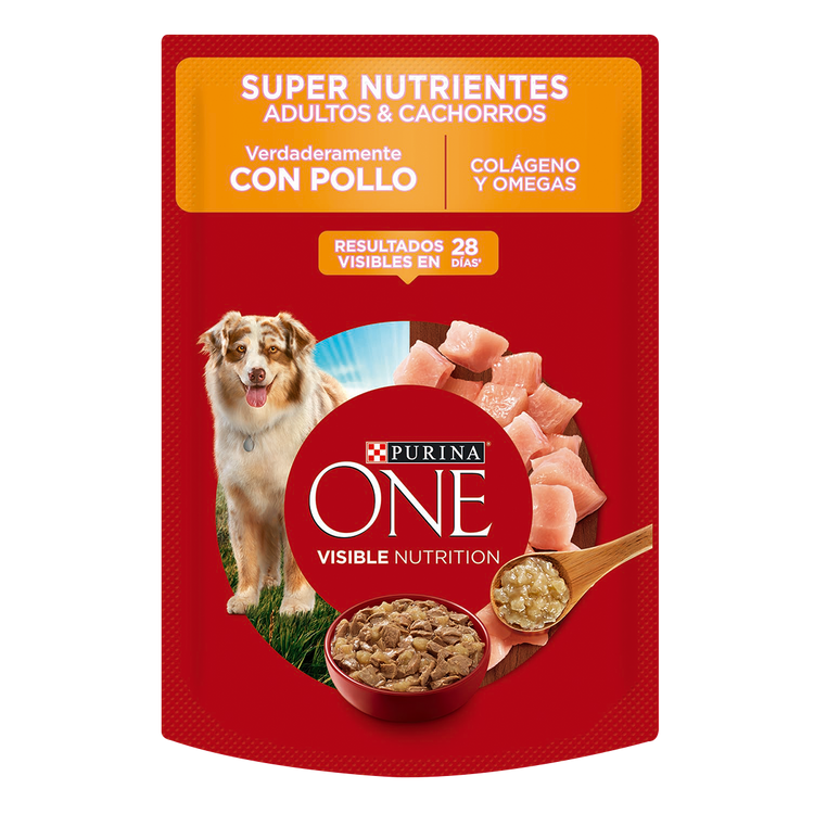 Pouch Purina One Adultos y Cachorros - Super Nutrientes (85 gr.)