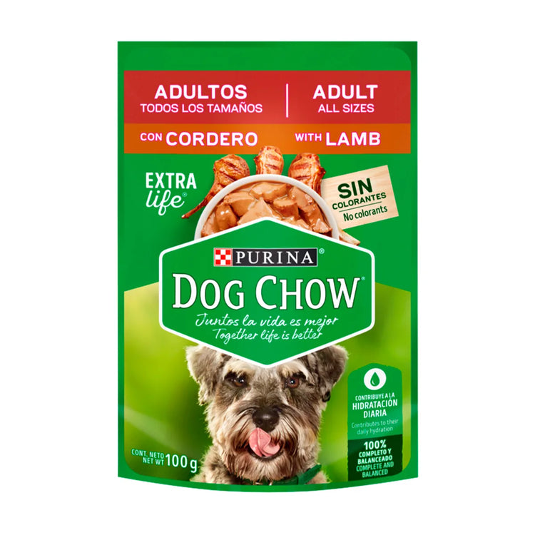 Pouch Dog Chow Adulto - Cordero (100 gr.)