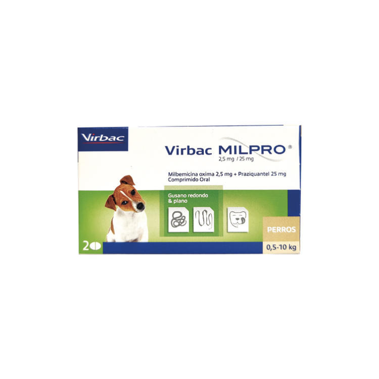 Milpro Virbac para perros de 0,5 a 10 Kg.