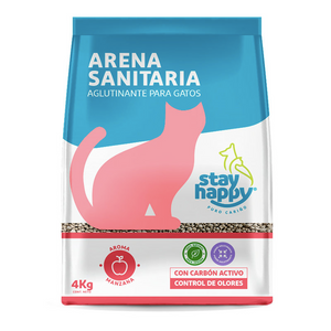Stay Happy Arena Sanitaria Aglutinante - Aroma Manzana
