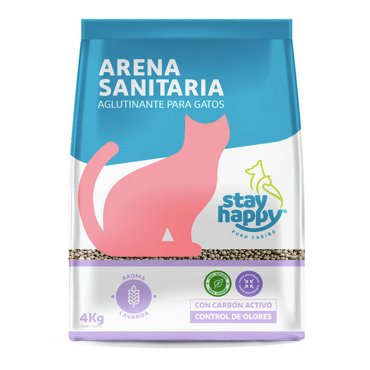 Stay Happy Arena Sanitaria Aglutinante - Aroma Lavanda