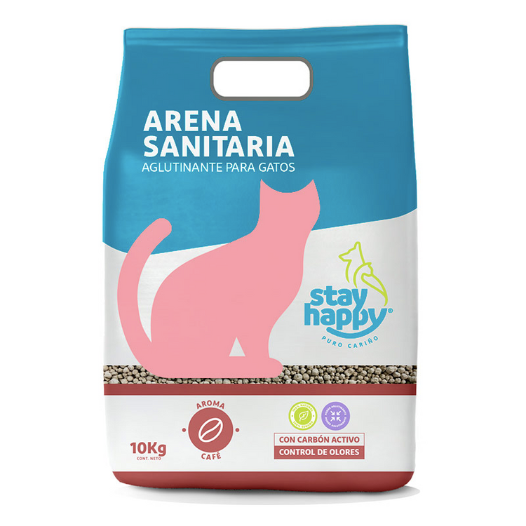 Stay Happy Arena Sanitaria Aglutinante - Aroma Café
