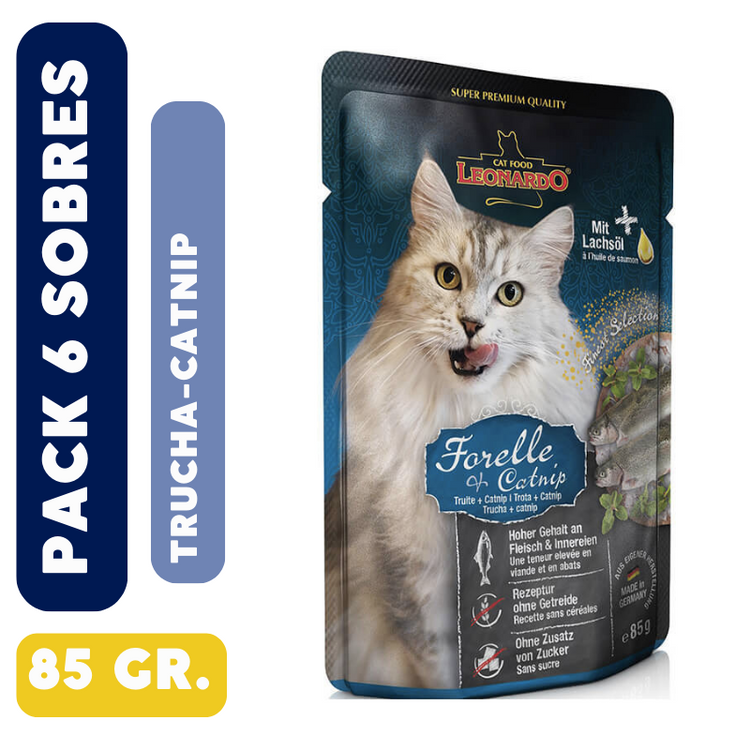 Pack 6 Pouch Leonardo - Trucha & catnip