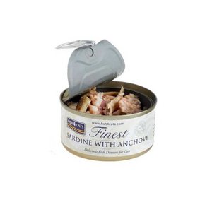 Lata Fish 4 Cats finest sardinas con anchoas 70 gr.