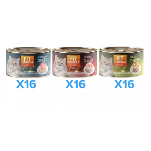 Pack 48 Latas Fit Formula Gourmet gato