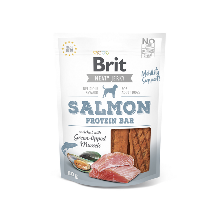 Snack Brit Jerky Protein Bar - Salmón 80 Gr.