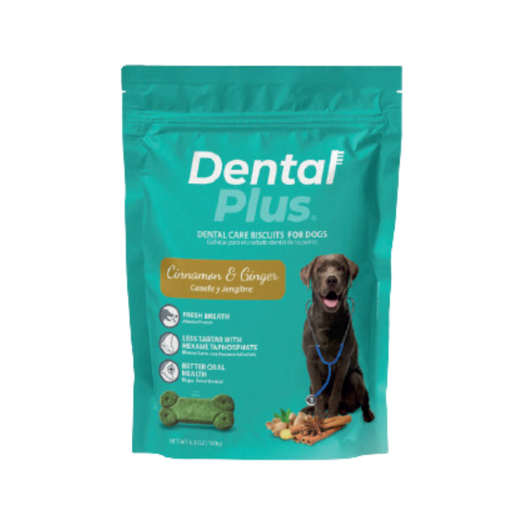 Dental Plus galleta perro - canela y jengibre 180 gr.