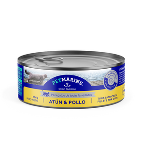 Lata PetMarine Atún y pollo 156 gr.