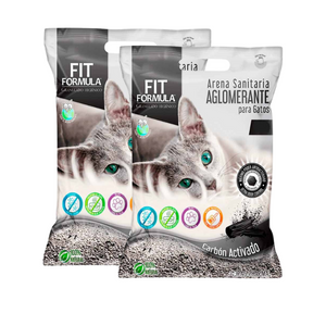 Pack arena sanitaria Fit Formula Carbón activo 20 Kg.