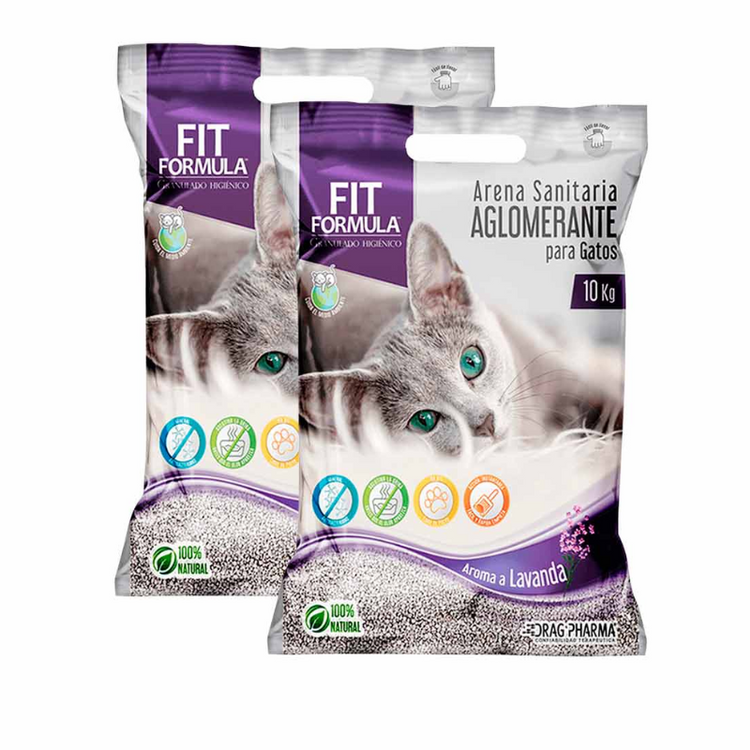 Pack 2 arenas Fit Formula Lavanda 20 Kg.