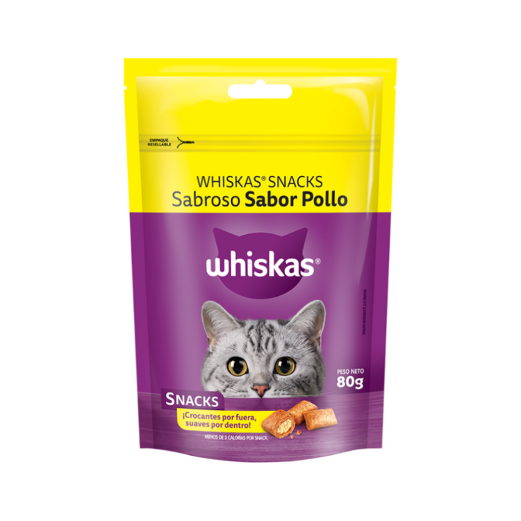 Snack Whiskas Pollo 80 gr.