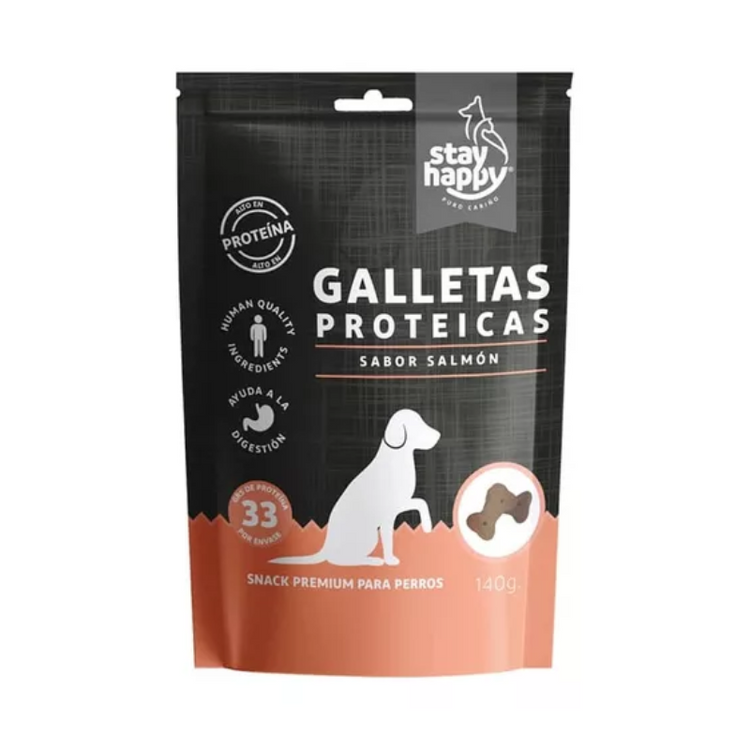 Stay Happy Galletas Proteicas Salmón 140 gr.