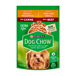 Pouch Dog Chow minis y pequeños - Carne 100 gr.