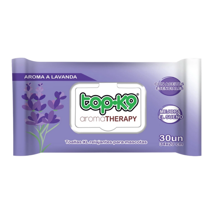 Toallitas húmedas aroma therapy Top K9 Lavanda