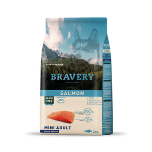 Bravery comida perro adulto mini raza pequeña - Salmón 2 Kg.