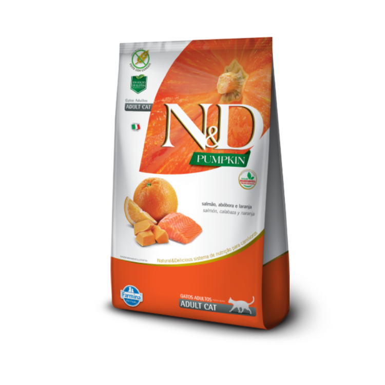 N&D Cat Adulto Salmón, calabaza y naranja 1.5 Kg.