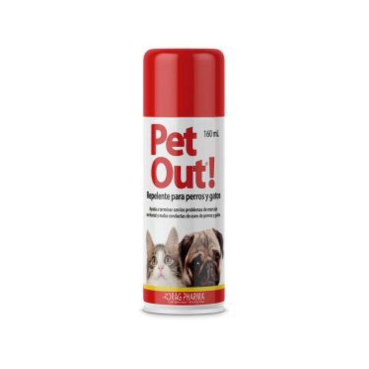 Repelente Pet Out para perros y gatos 160 mL.