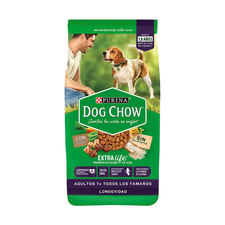 Dog Chow para Perros Adultos +7 Senior - Longevidad