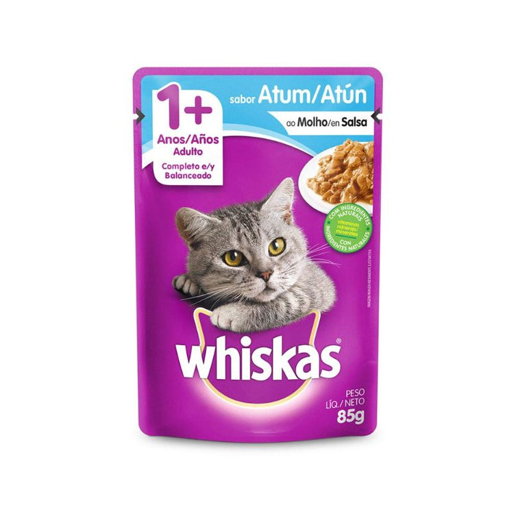 Pouch Whiskas para Gatos Adultos - Sabor Atún (85 gr.)