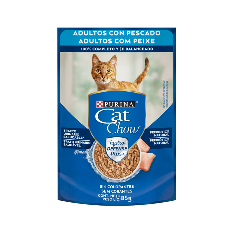 Pouch Cat Chow - Gatos Adultos - Sabor Pescado (85 gr.)