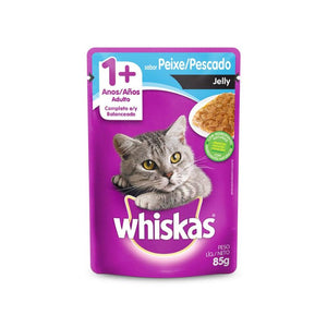 Pouch Whiskas para Gatos Adultos - Sabor Pescado Jelly (85 gr.)