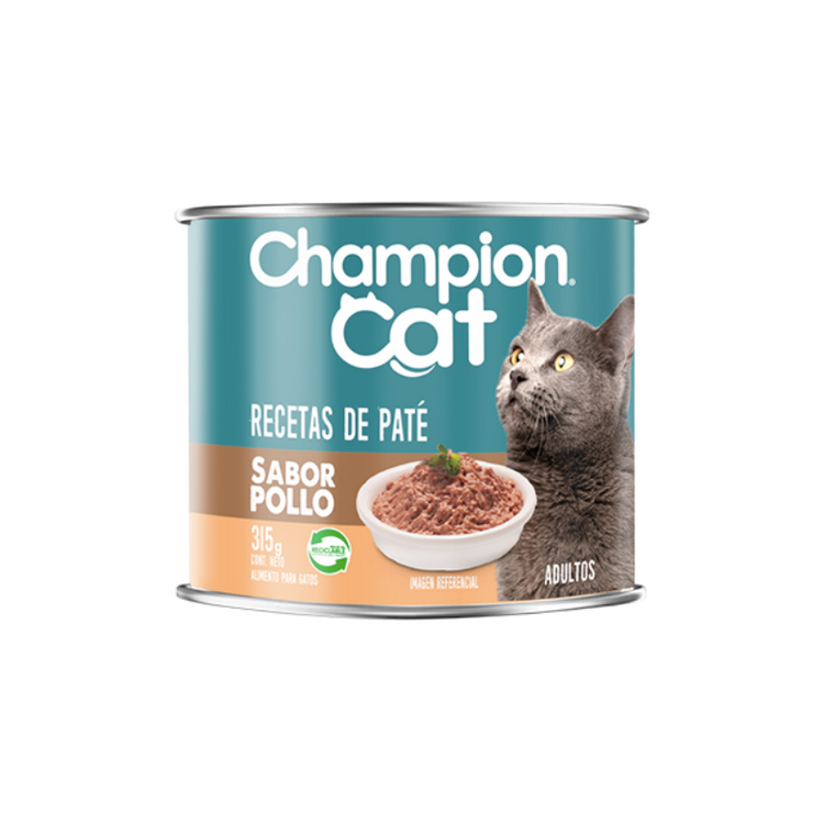 Lata Champion Cat Recetas de Paté - Sabor Pollo (315 gr.)