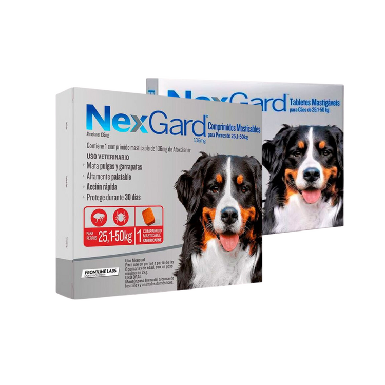Nexgard - Antiparasitario masticable para perros de 25 a 50 kilos