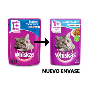 Pouch Whiskas para Gatos Adultos - Sabor Atún (85 gr.)