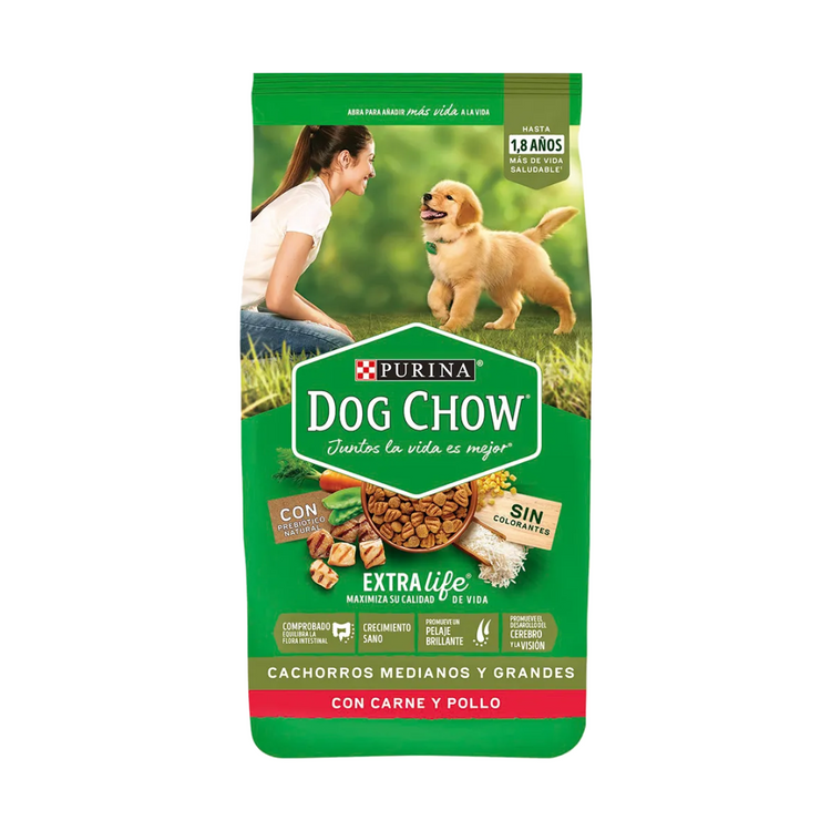 Dog Chow para Cachorros Medianos y Grandes - Carne & Pollo