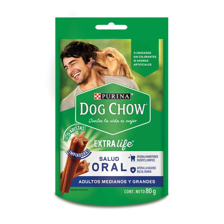 Snack Dog Chow Perros Medianos & Grandes (80 gr.)