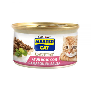 Lata Master Cat Adulto - Atún Rojo con Camarones en Salsa (85 gr.)
