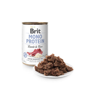 Lata Brit Mono Protein - Lamb & Rice (400 gr.)