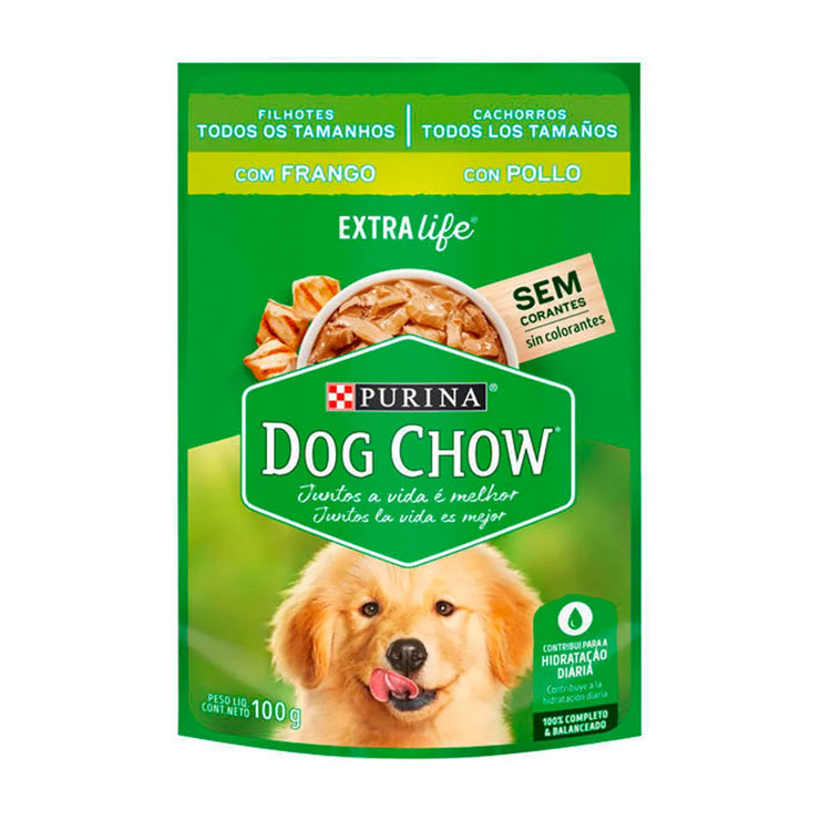 Pouch Dog Chow - Cachorros - Pollo (100 gr.)