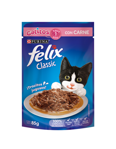 Pouch Felix Classic Gatitos - Carne (85 gr.)