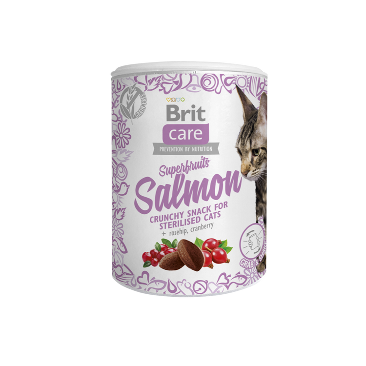 Snack Brit Care Superfruit - Salmón (100 gr.)